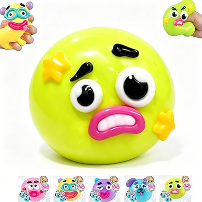 Smushers Funny Face Squishy Toy, Squeeze Deformation Stress Relief TPR Fidget Toy for Kids Adults