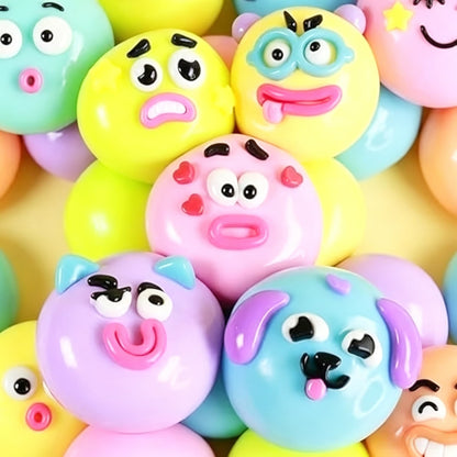 Smushers Funny Face Squishy Toy, Squeeze Deformation Stress Relief TPR Fidget Toy for Kids Adults