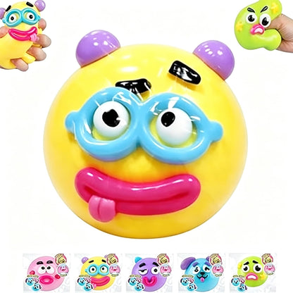 Smushers Funny Face Squishy Toy, Squeeze Deformation Stress Relief TPR Fidget Toy for Kids Adults