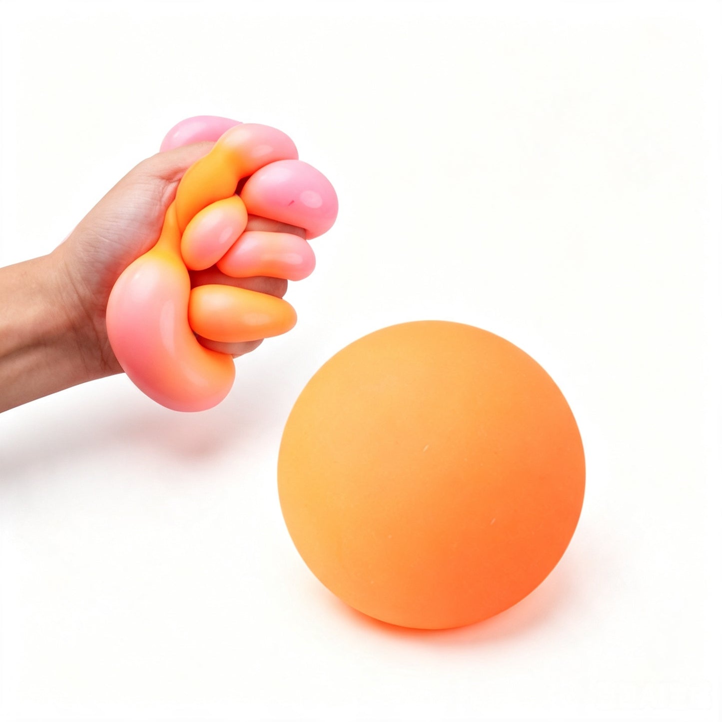 Color‑Changing Flour Stress Ball, 6cm TPR Squishy Dough Fidget Squeeze Toy for Stress Relief