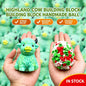 Highland Cow Building Block Squishy Ball, Crunch Sound Mouldable Slow Rebound Stress Relief Fidget Squeeze Toy
