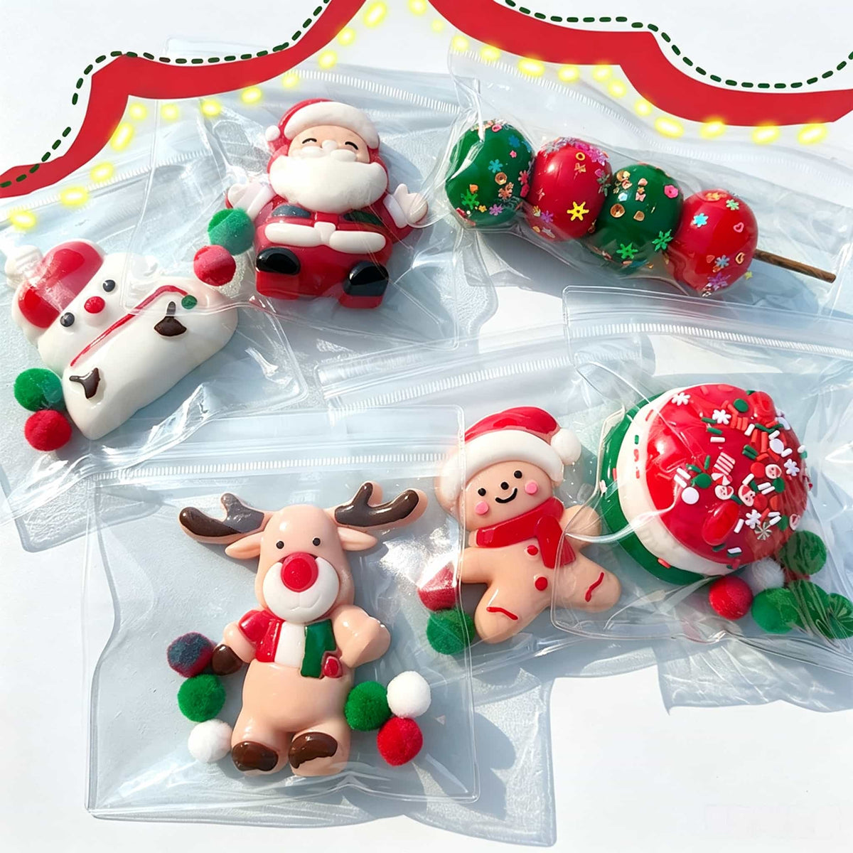 Christmas Oily TPR Squishy Fidget Toy | Buttery Fast‑Rebound Sensory Squeeze Toy Holiday Gift