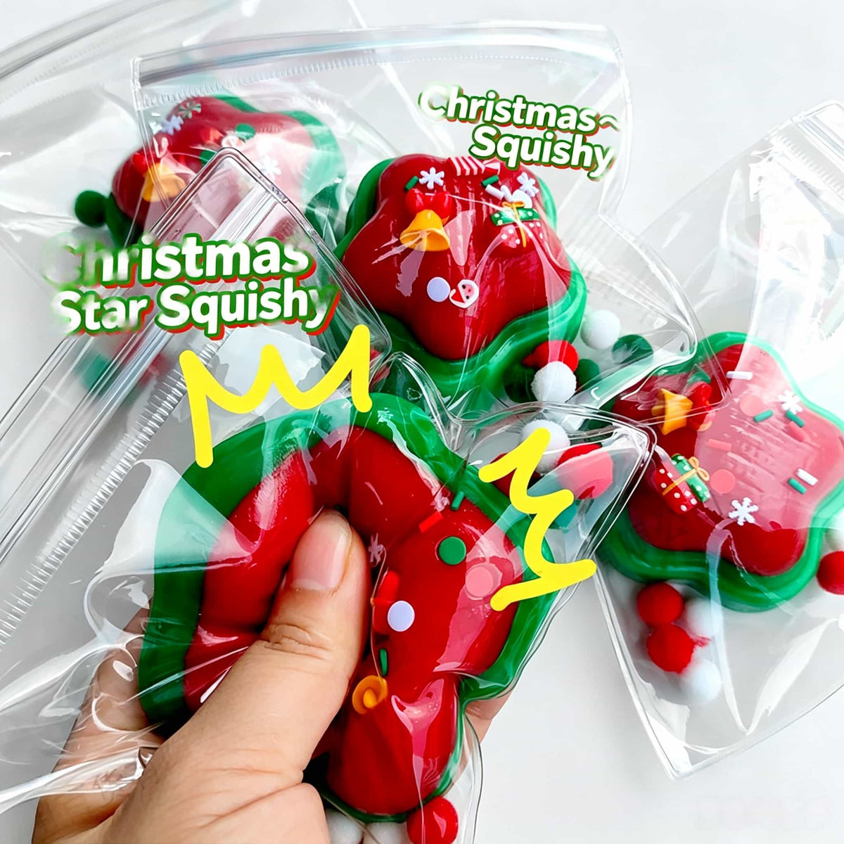 Christmas Oily TPR Squishy Fidget Toy | Buttery Fast‑Rebound Sensory Squeeze Toy Holiday Gift