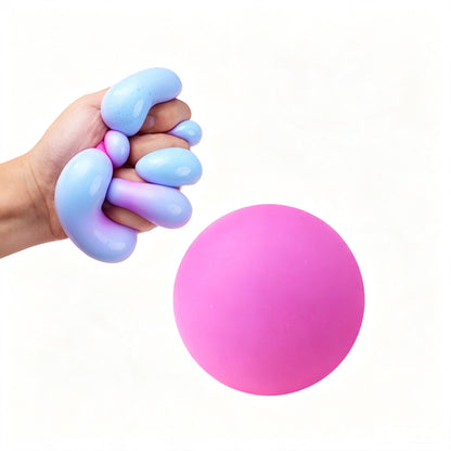 Color‑Changing Flour Stress Ball, 6cm TPR Squishy Dough Fidget Squeeze Toy for Stress Relief