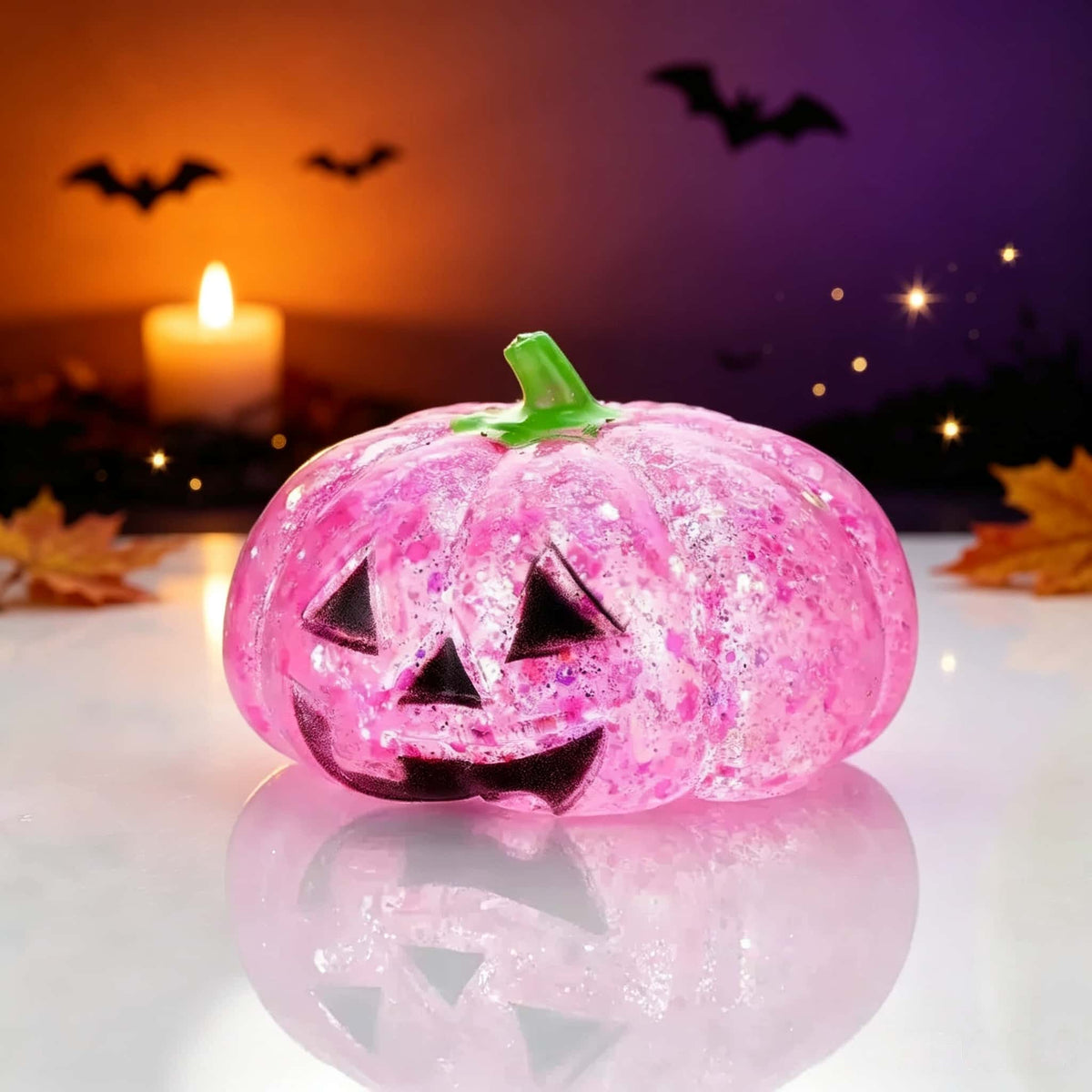 Large Halloween Pumpkin Maltose Squishy, Heavy 230g Slow‑Rise TPR Squeeze Fidget Toy