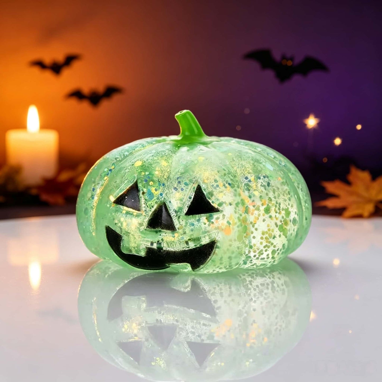 Large Halloween Pumpkin Maltose Squishy, Heavy 230g Slow‑Rise TPR Squeeze Fidget Toy