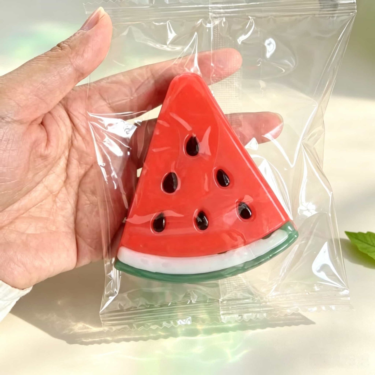 Watermelon Slice TPR Squeeze Toy, Soft Malleable Squidgy Stress Relief Fidget Toy for Kids Adults