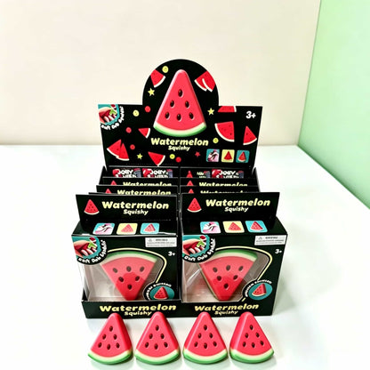 Watermelon Slice TPR Squeeze Toy, Soft Malleable Squidgy Stress Relief Fidget Toy for Kids Adults
