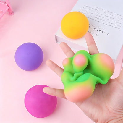 Color‑Changing Flour Stress Ball, 6cm TPR Squishy Dough Fidget Squeeze Toy for Stress Relief