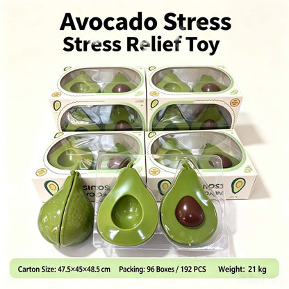 Crunch Avocado Stress Relief Toy, Soft Squishy Fidget Toy for Kids & Adults