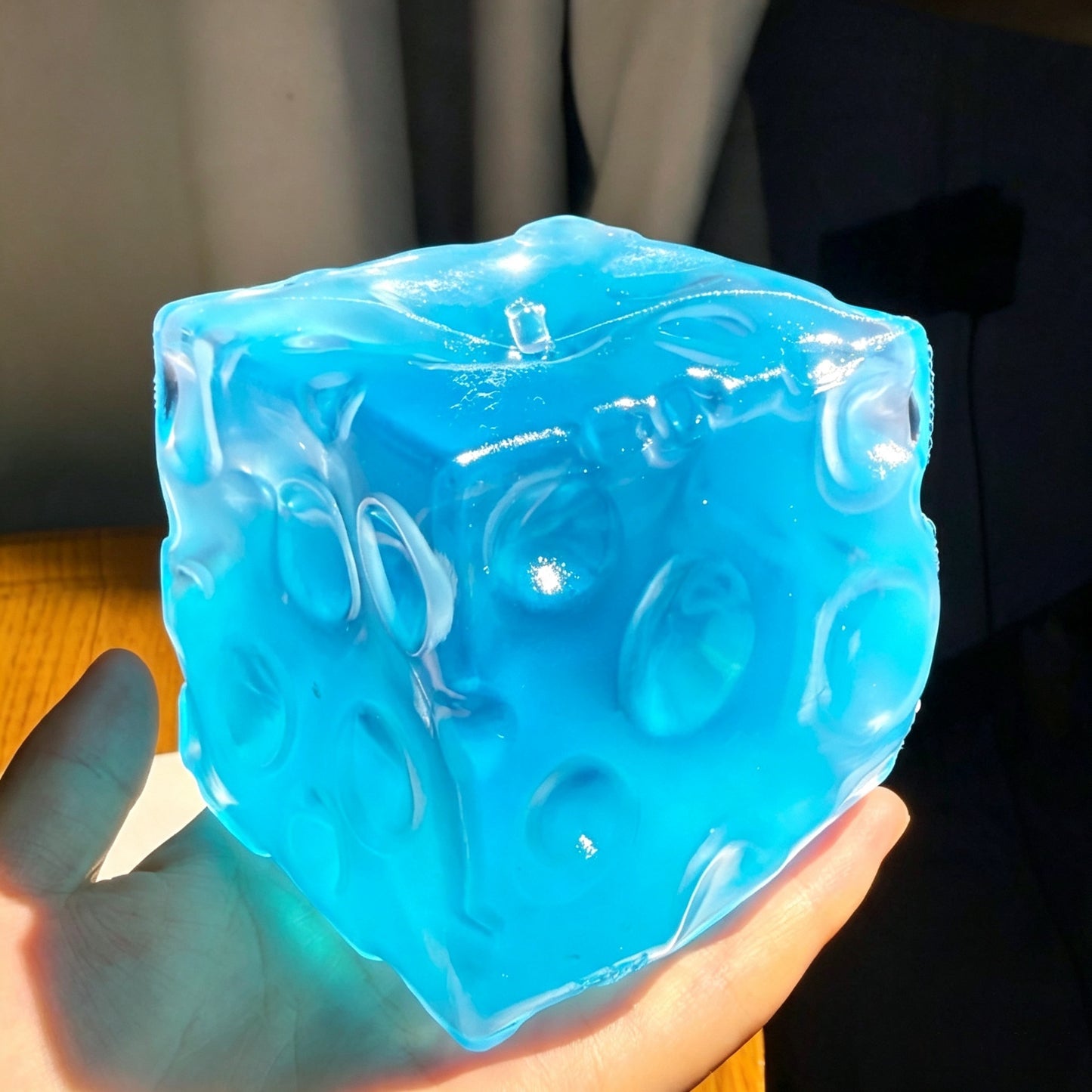 Vaseline  Clear Cheese Squishy Jelly Fidget Toy, Non‑Rebound Re‑Moldable Coconut Oil Stress Squeeze Toy for Kids Adults