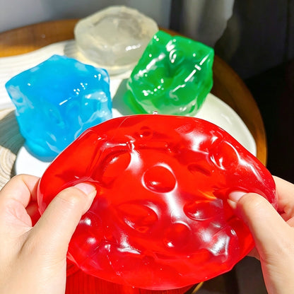 Vaseline  Clear Cheese Squishy Jelly Fidget Toy, Non‑Rebound Re‑Moldable Coconut Oil Stress Squeeze Toy for Kids Adults