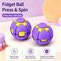 3D Press Rotate Fidget Ball Portable Hand Spinner Sensory Stress Relief Toy for Kids Adults Office Anxiety Relief