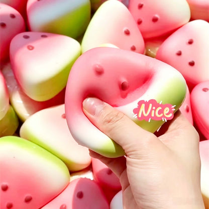Scented Watermelon Squishy Toy, PU Foam Slow Rising Stress Relief Squeeze Fidget Toy