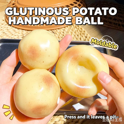Vaseline Potato Squishy, Non‑Rebound Mouldable TPR Fidget Toy, Soft Stress Relief Squeeze Ball for Kids & Adults