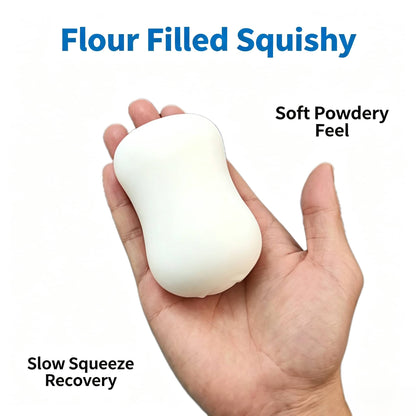 Flour‑Filled Soap‑Shaped Squishy Fidget Toy, Squeeze Stress Relief Toy for Kids and Adults