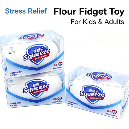 Flour‑Filled Soap‑Shaped Squishy Fidget Toy, Squeeze Stress Relief Toy for Kids and Adults