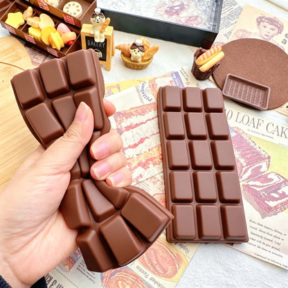 Chocolate Bar Squishy Toy, PU Foam Slow Rising Soft Fidget Sensory Stress Relief Food Play Toy for Kids Adults