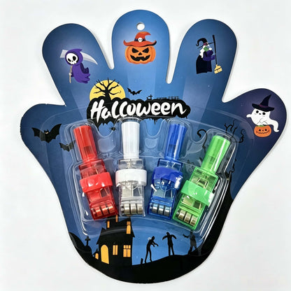 4 Pack Halloween Projection Finger Lights, LED Light Up Finger Projector Toys for Kids Trick or Treat Goodie Bag Fillers Party Favors