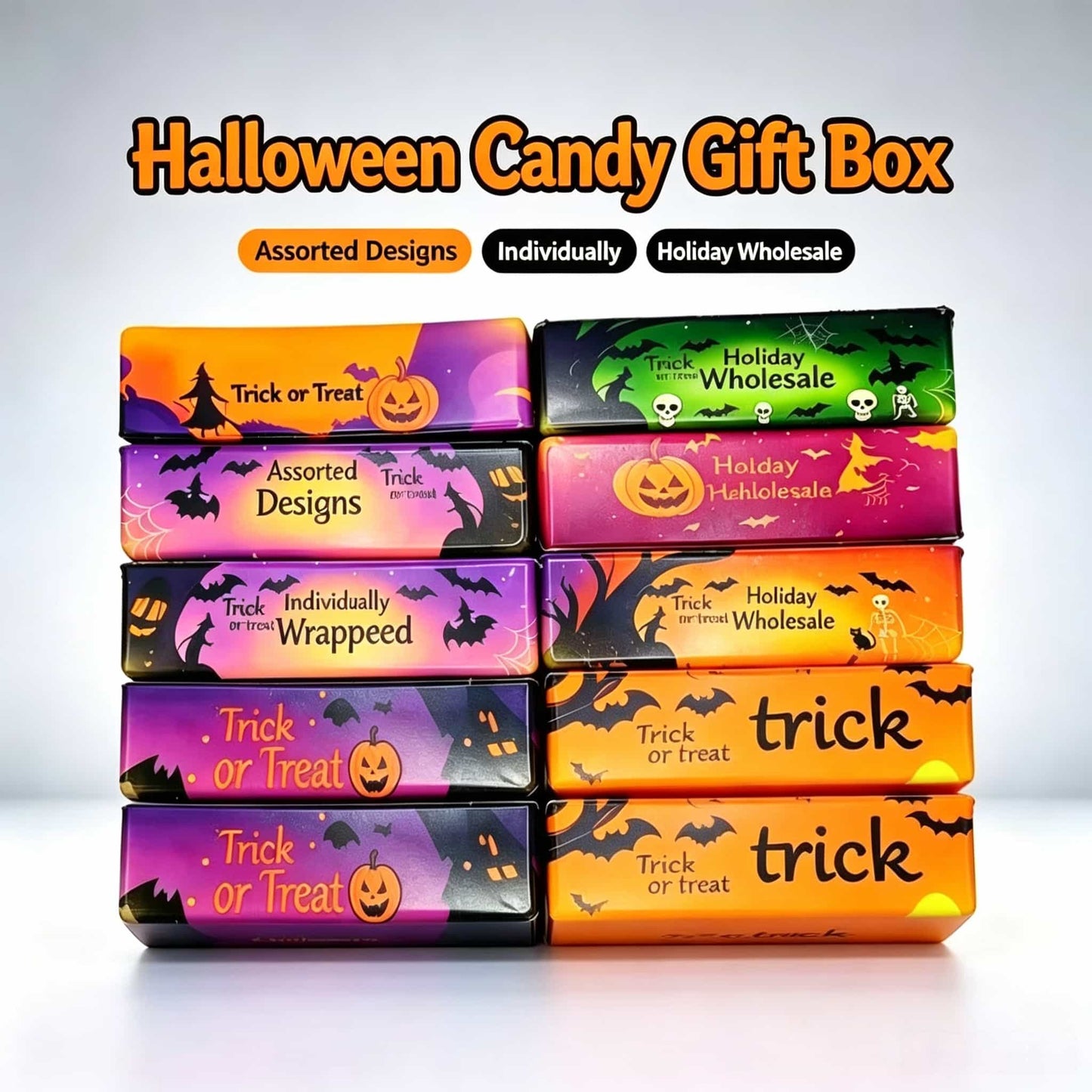 Halloween Butter Squishy Stick, PU Slow‑Rise Squeeze Fidget Sensory Toy, Random Assorted Prints