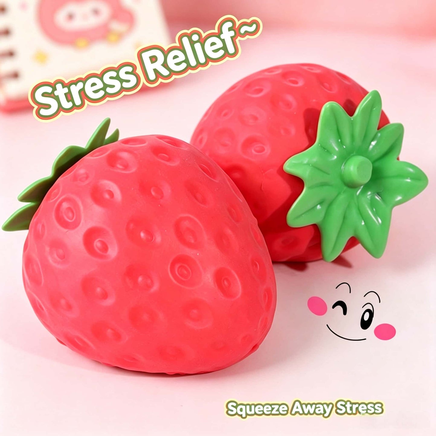 Giant Strawberry Squishy Fidget Toy, Flour Filled Super Soft Squeeze Stress Relief Toy Large Fruit Sensory Decompression Toy For Kids Adults