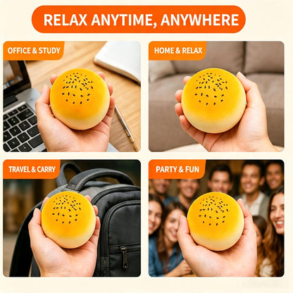 Egg Yolk Pastry Building Block Squishy Ball, Crunch Sound Mouldable Slow Rebound Stress Relief Fidget Squeeze Toy