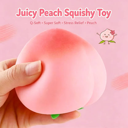 Jumbo Peach Squishy Toy, Super Soft TPR Flour‑Filled Dough‑Like Fidget Toy, Stress‑Relief Squeeze Toy for Kids & Adults