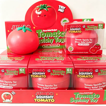 Jumbo Tomato Squishy Toy, TPR Flour Filled Squeeze Stress Relief Fidget Toy, Soft Stretch Squish Ball for Kids Adults