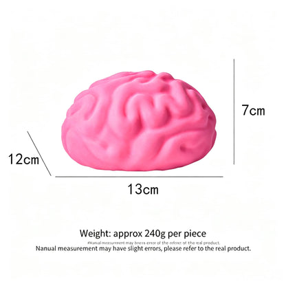 TPR Flour Filled Brain Squishy Toy, Giant Soft Stress Squeeze Fidget Sensory Toy for Adults & Kids