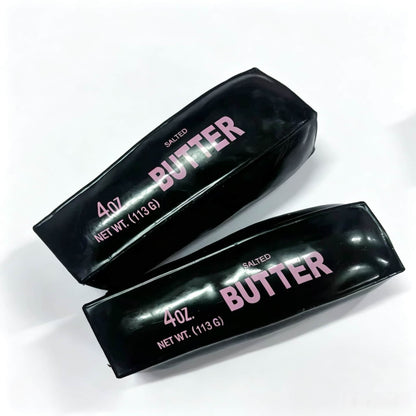 Crunch Butter Squishy Toy, NEW Black Color! 4OZ Simulation Butter Bar Crunchy Squeeze Fidget Sensory Toy, Black / Pink / Mint Blue