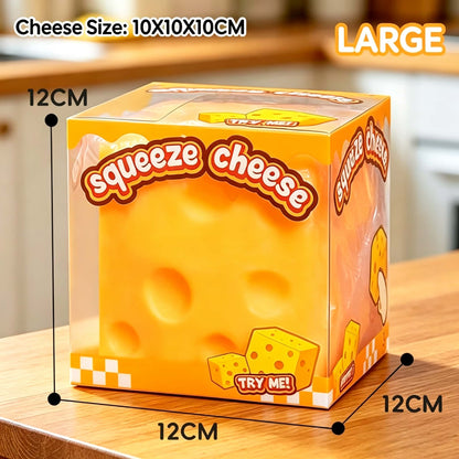 Jumbo Cheese TPR Squishy Toy – Soft Flour Filled Squeeze Stress Reliever