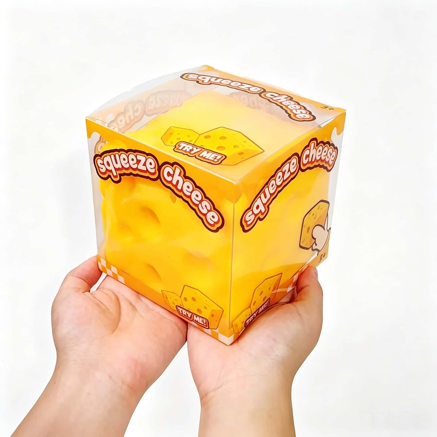 Jumbo Cheese TPR Squishy Toy – Soft Flour Filled Squeeze Stress Reliever