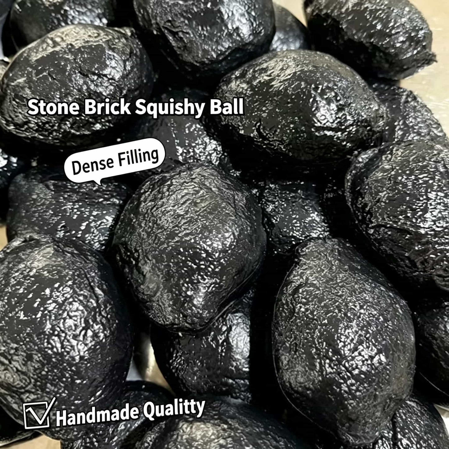 Stone Brick Squishy Ball | Crunch Sound Moldable Fidget Stress Toy