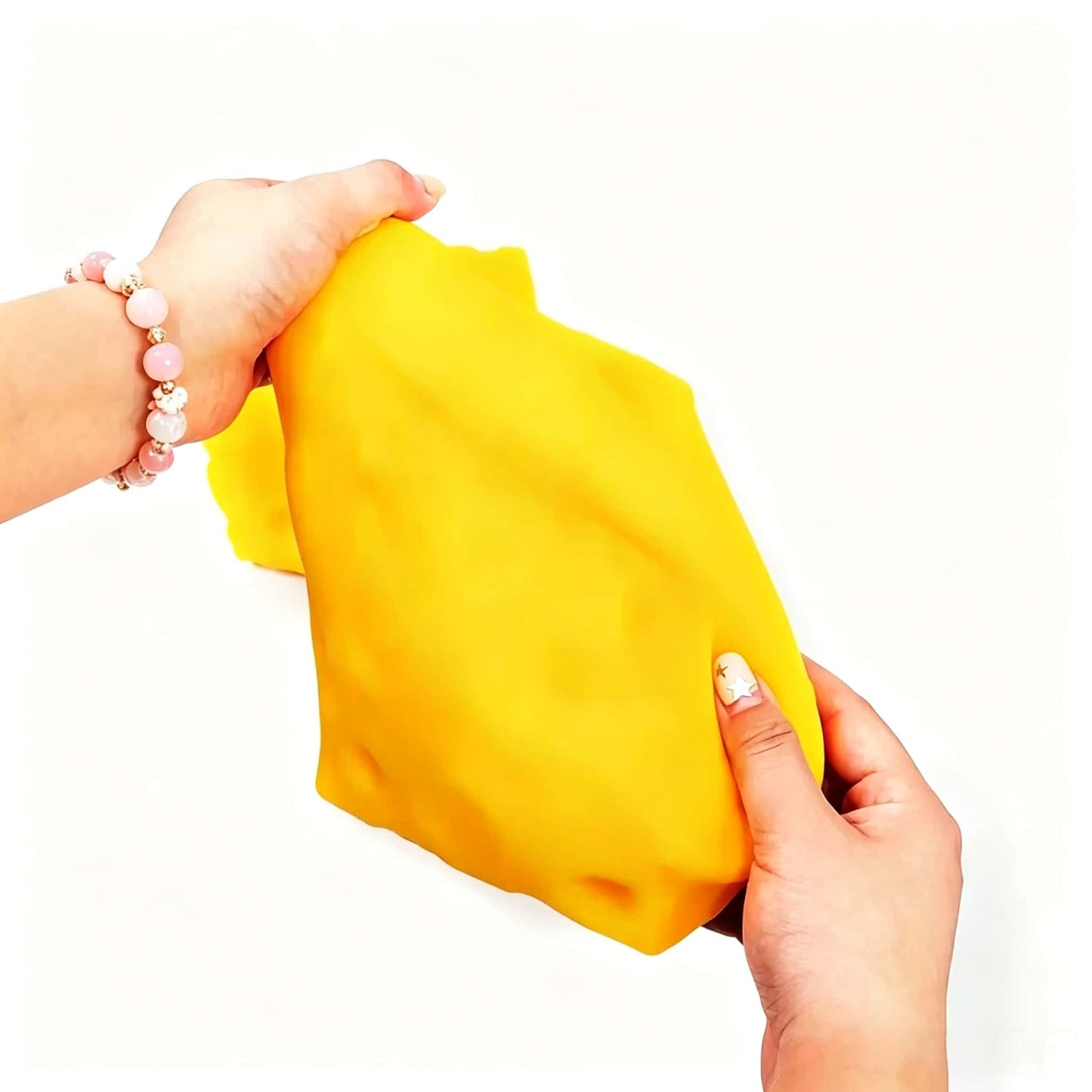 Jumbo Cheese TPR Squishy Toy – Soft Flour Filled Squeeze Stress Reliever