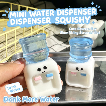 Mini Water Dispenser Squishy Toy Slow Rising Stress Relief Fidget Squeeze Toy