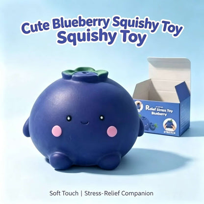Jumbo Scented Blueberry Squishy Toy, Large TPR Flour Slow‑Rising Squeeze Fidget Toy, Kawaii Fruit Stress Relief Sensory Decompression Toy for Kids Adults, Bulk 4PCS Set Available