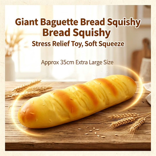 Giant 35cm Caterpillar Bread Squishy | TPR Flour Fidget Stress Toy 400g