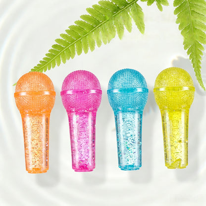 Glitter Microphone Squishy Toy Slow Rebound Maltose Stress Relief Fidget Toy for Kids Adults