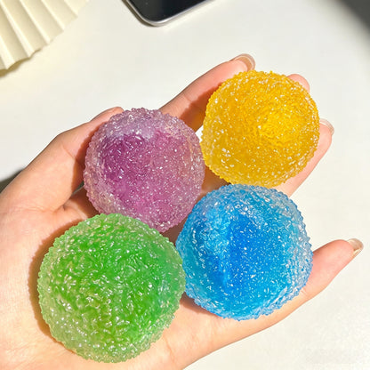 Crunch Ice Slushy Squishy Ball Non-Rebound Fidget Toy, Plasticine Moldable Stress Relief Squeeze Toy for Kids Adults