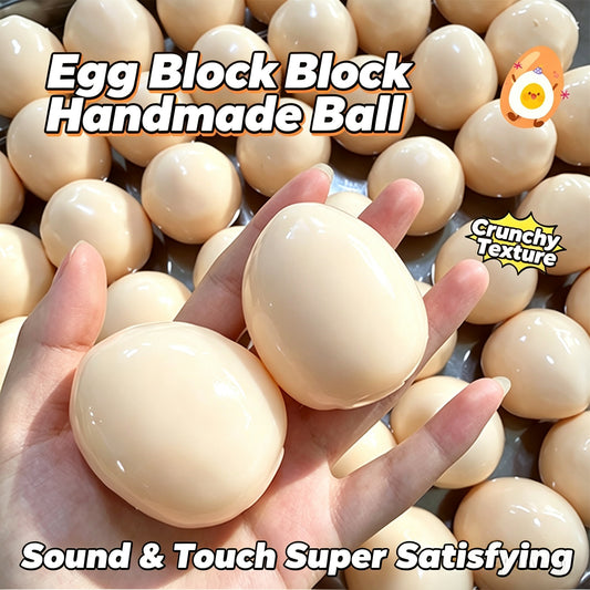 Crunch Egg Beaker Squishy Toy Crackly Sound Flour Filled Stress Relief Squeeze Fidget Toy