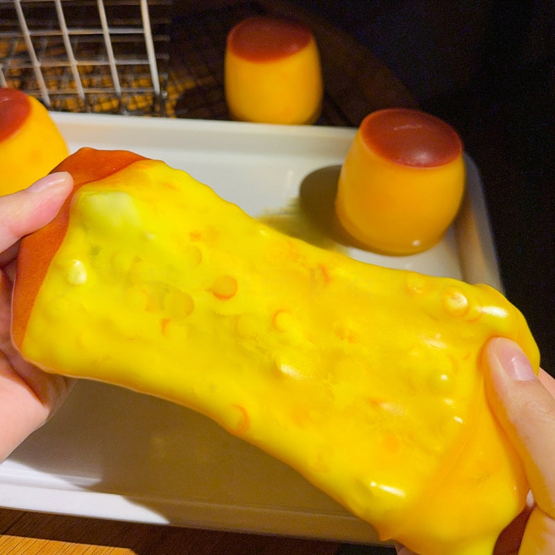 Crunchy Pudding Building Block Squishy | Filled Squeeze Stress Ball