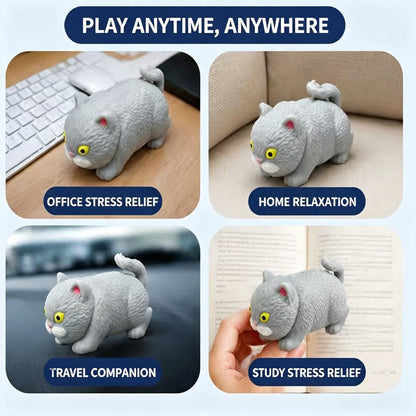 Crunchy Angry Cat Building‑Block Squish Ball, Mouldable Slow‑Rebound Stress Squeeze Fidget Toy
