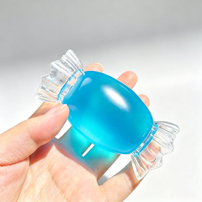 Clear Candy Squishy Toy, Vaseline Filled Non‑Rebound Decompression Fidget Squeeze Toy, TPR Stress Relief Squeeze Ball for Kids Adults