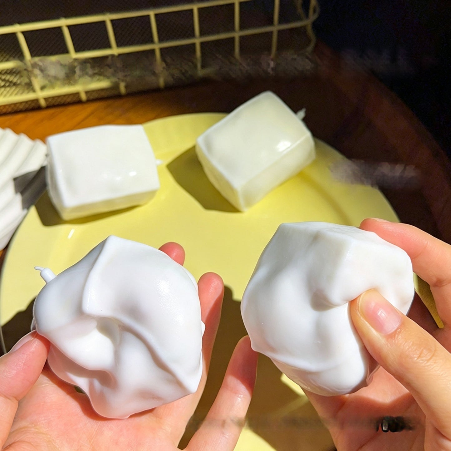 Crunch Sound Tofu Block Squishy Toy, Squeeze Sensory Fidget Toy, Viral TikTok Squishy for Anxiety Relief