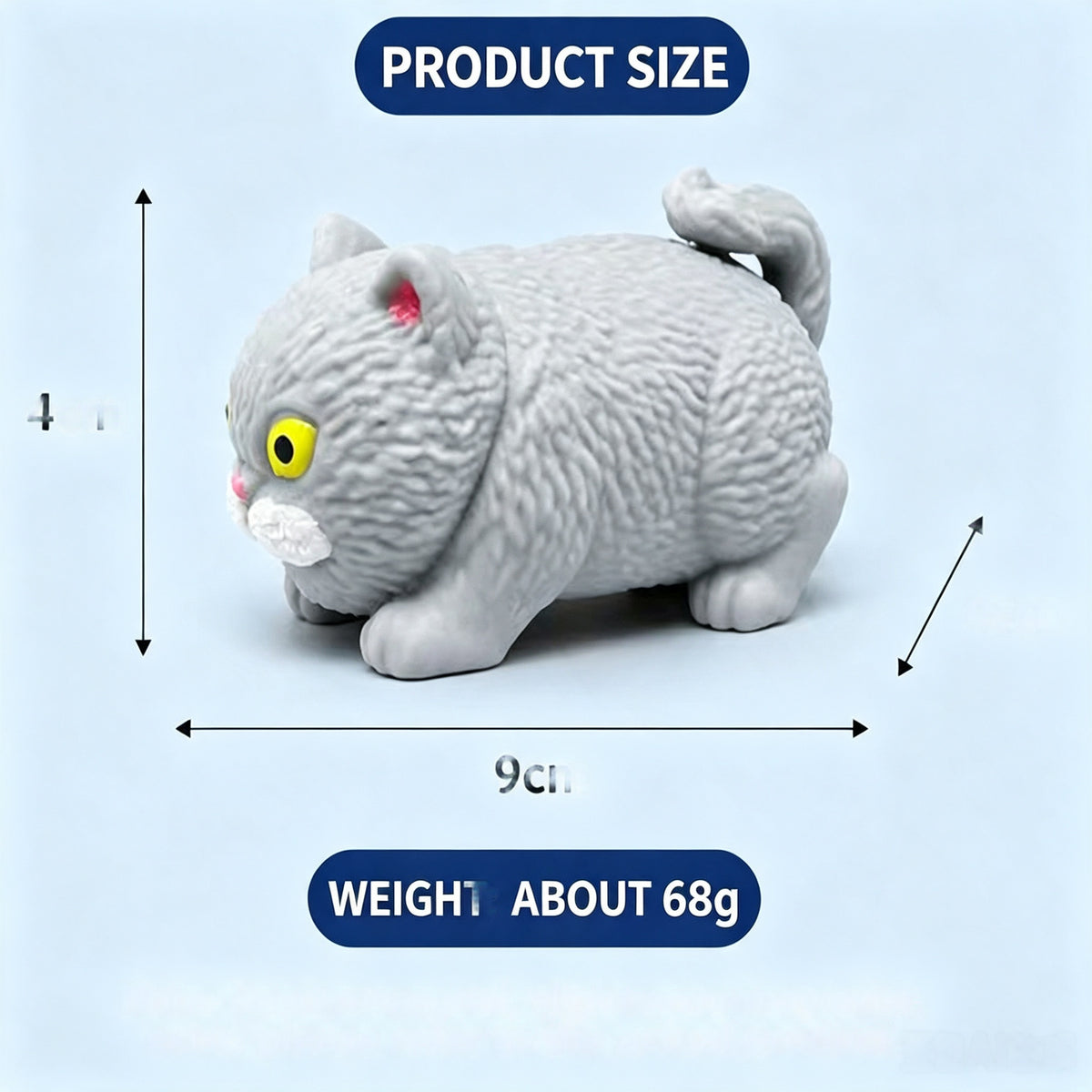 Crunchy Angry Cat Building‑Block Squish Ball, Mouldable Slow‑Rebound Stress Squeeze Fidget Toy
