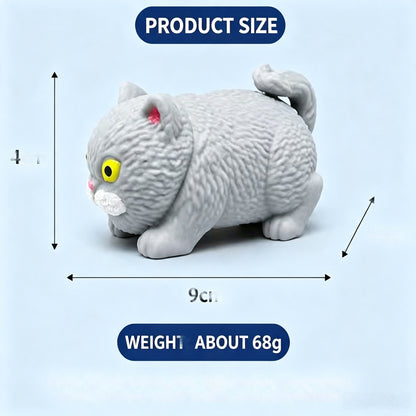 Crunchy Angry Cat Building‑Block Squish Ball, Mouldable Slow‑Rebound Stress Squeeze Fidget Toy