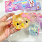 Cute Cat Kitty Glitter Malt Sugar Squishy Squeeze Toy, Slow Rebound Stress Relief Fidget Toy