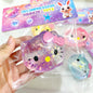 Cute Cat Kitty Glitter Malt Sugar Squishy Squeeze Toy, Slow Rebound Stress Relief Fidget Toy