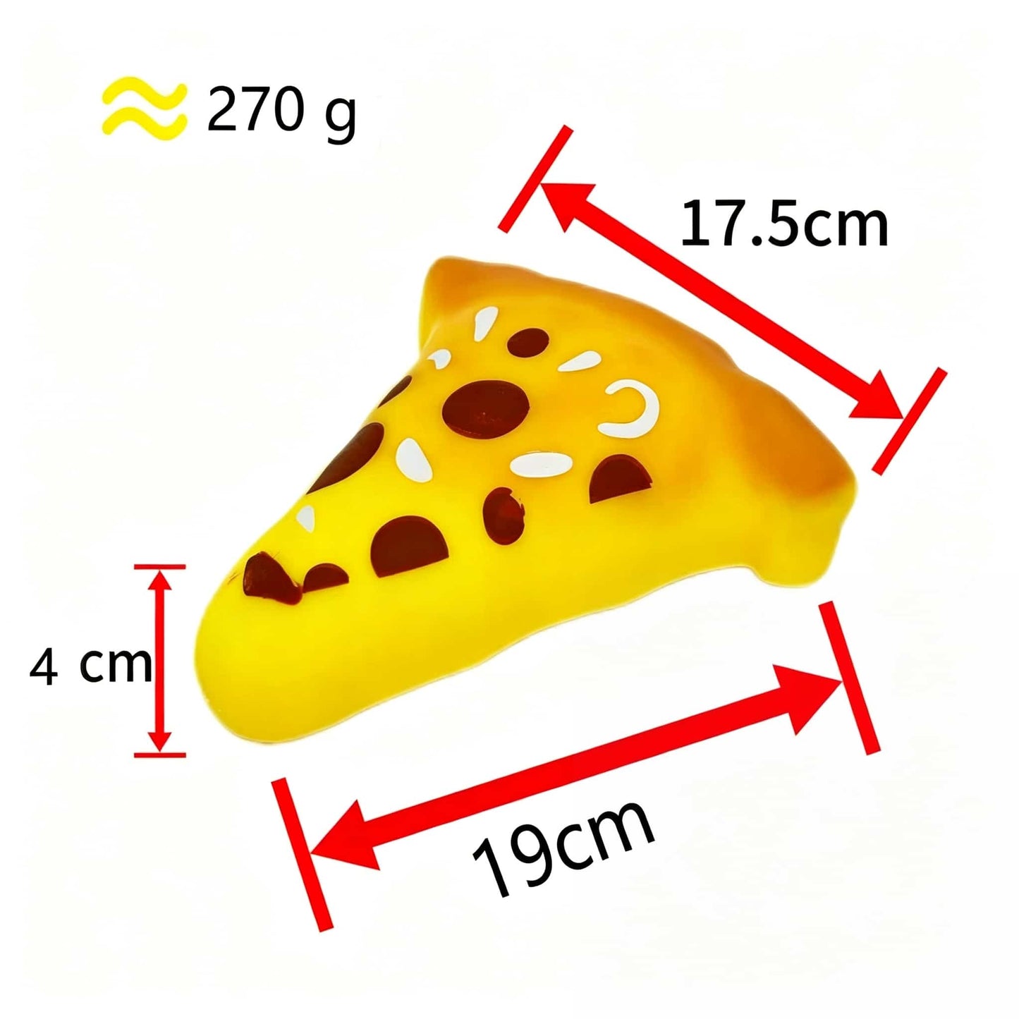 Giant Pizza Slice Squishy Fidget Toy, 19CM Realistic Food Squeeze Stress Relief Toy, Soft TPR Slow‑Rising Sensory Decompression Toy for Kids Adults Funny Gag Desk Decor Gift