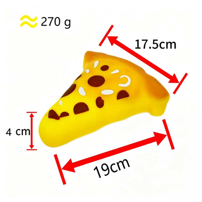 Giant Pizza Slice Squishy Fidget Toy, 19CM Realistic Food Squeeze Stress Relief Toy, Soft TPR Slow‑Rising Sensory Decompression Toy for Kids Adults Funny Gag Desk Decor Gift